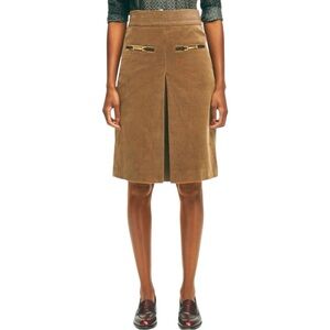 Brooks Brothers Cotton Corduroy A-Line Skirt